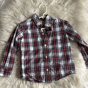 Plaid Kids Shirt - Red and Black